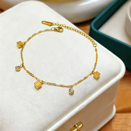 Stainless Steel Geometric Square Bracelet