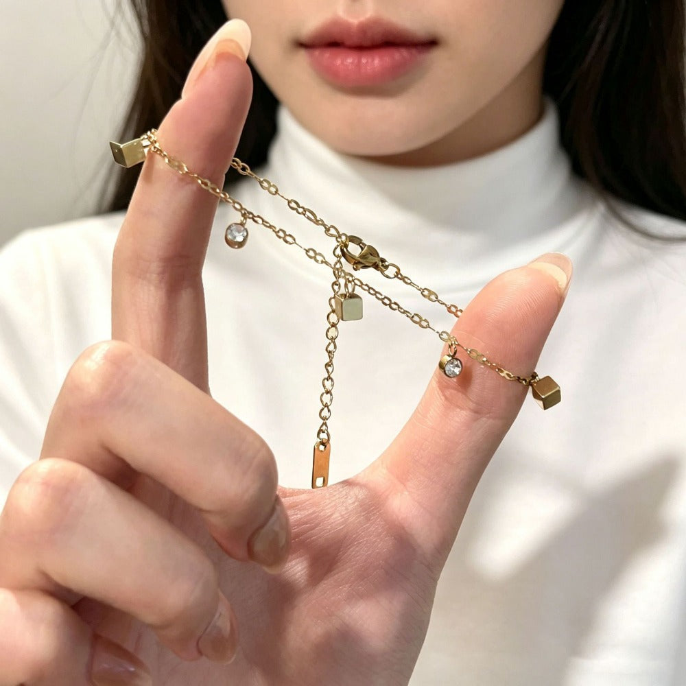 Stainless Steel Geometric Square Bracelet