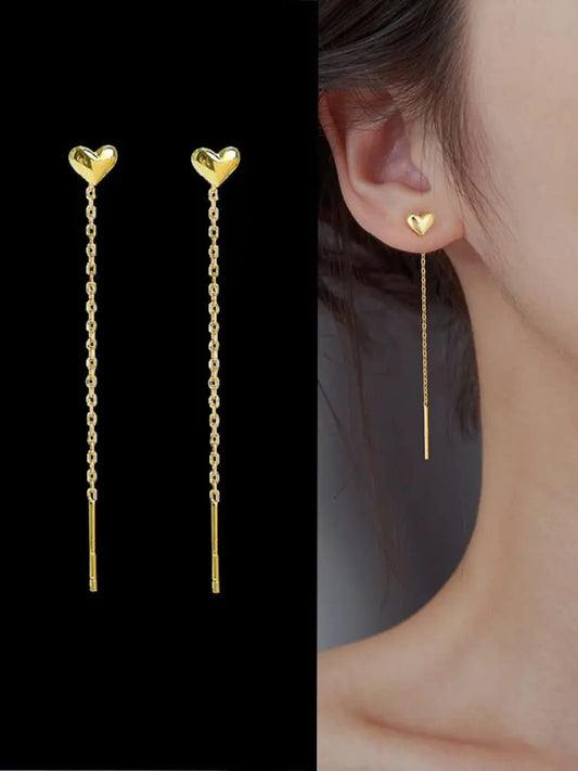Heart Chain Earrings