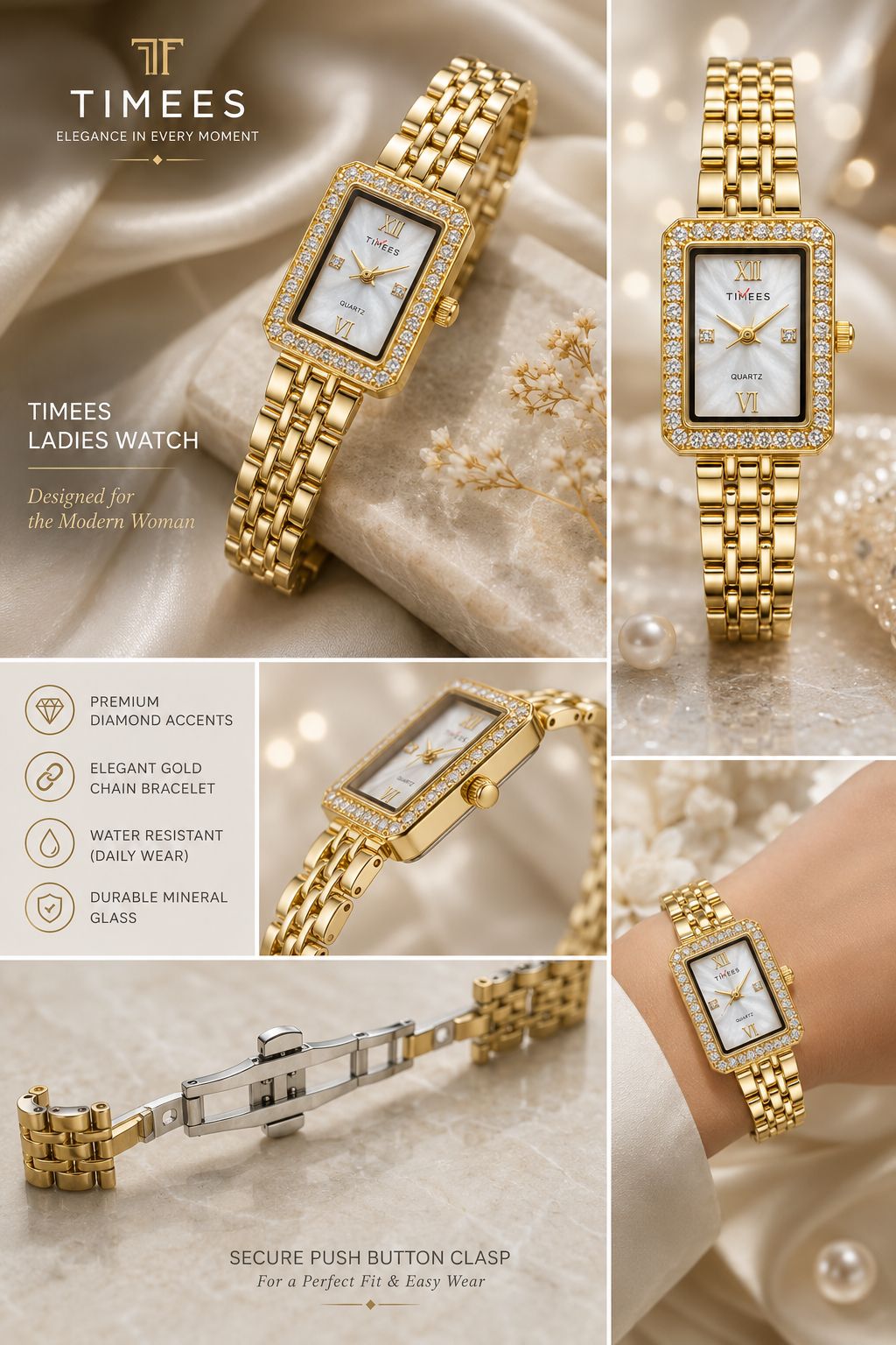 Original TIMEES Collection Butterfly Lock Watch