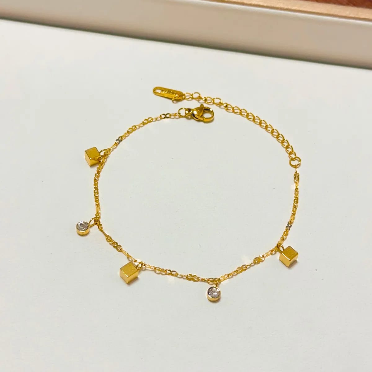 Stainless Steel Geometric Square Bracelet
