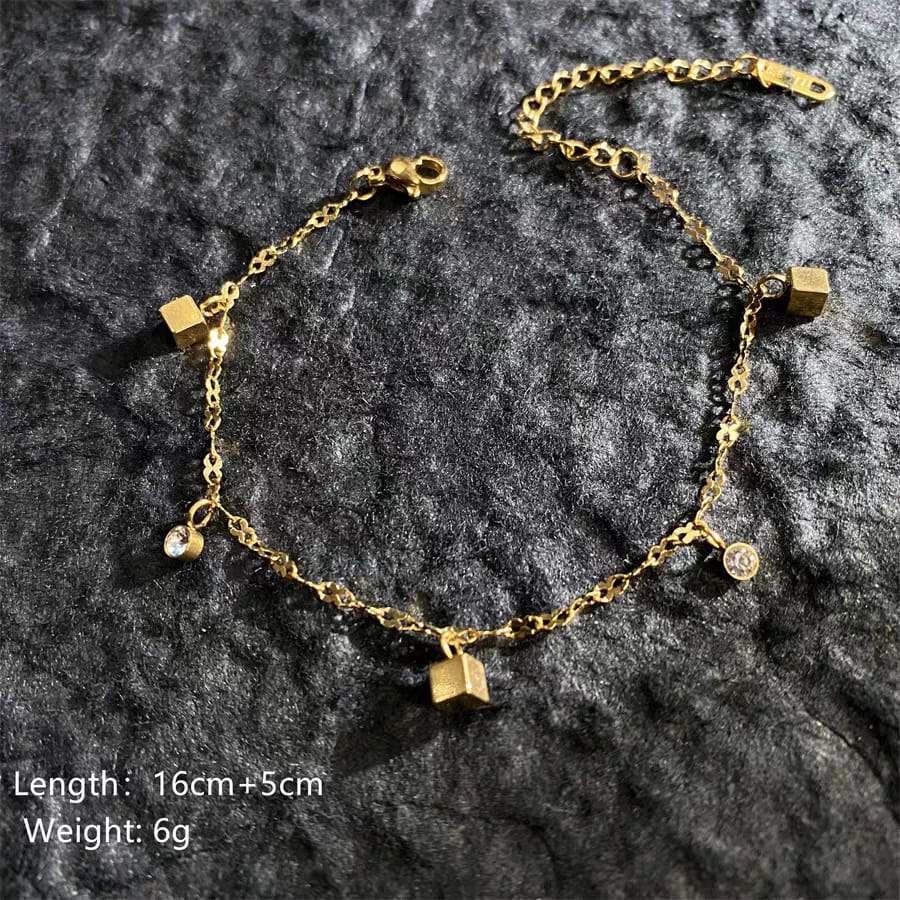 Stainless Steel Geometric Square Bracelet