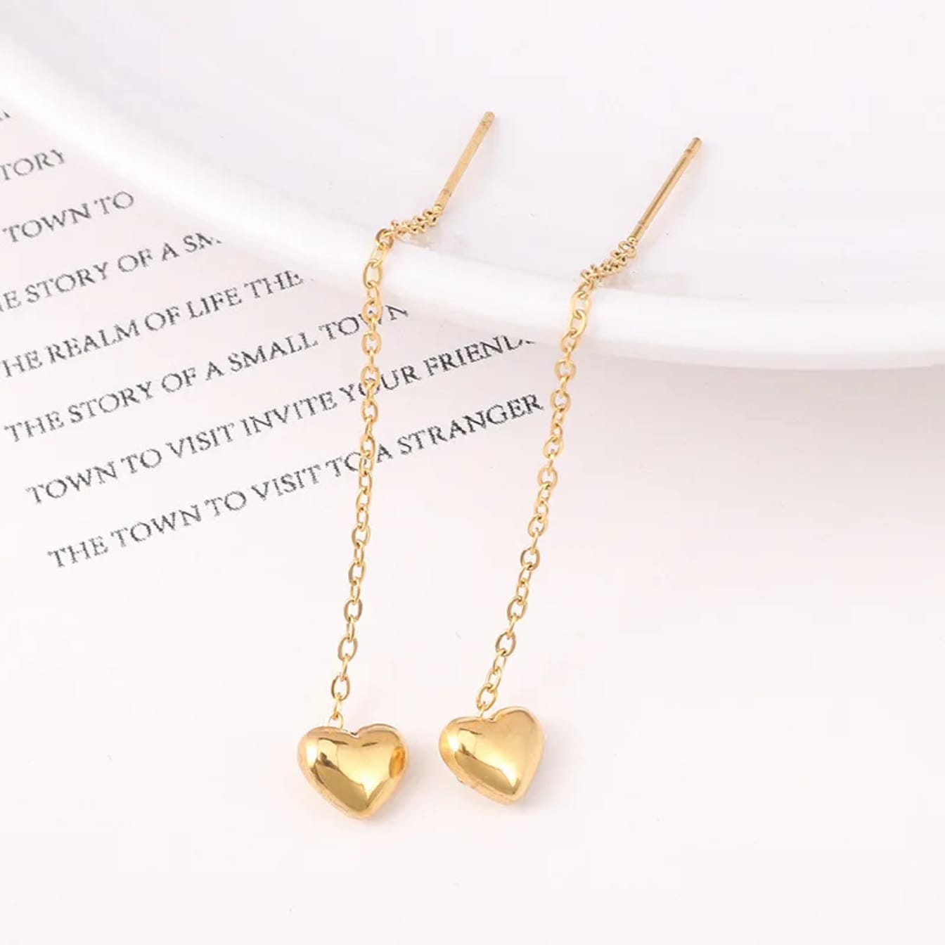 Heart Chain Earrings