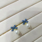 Korean Style Bow Pearl Earrings