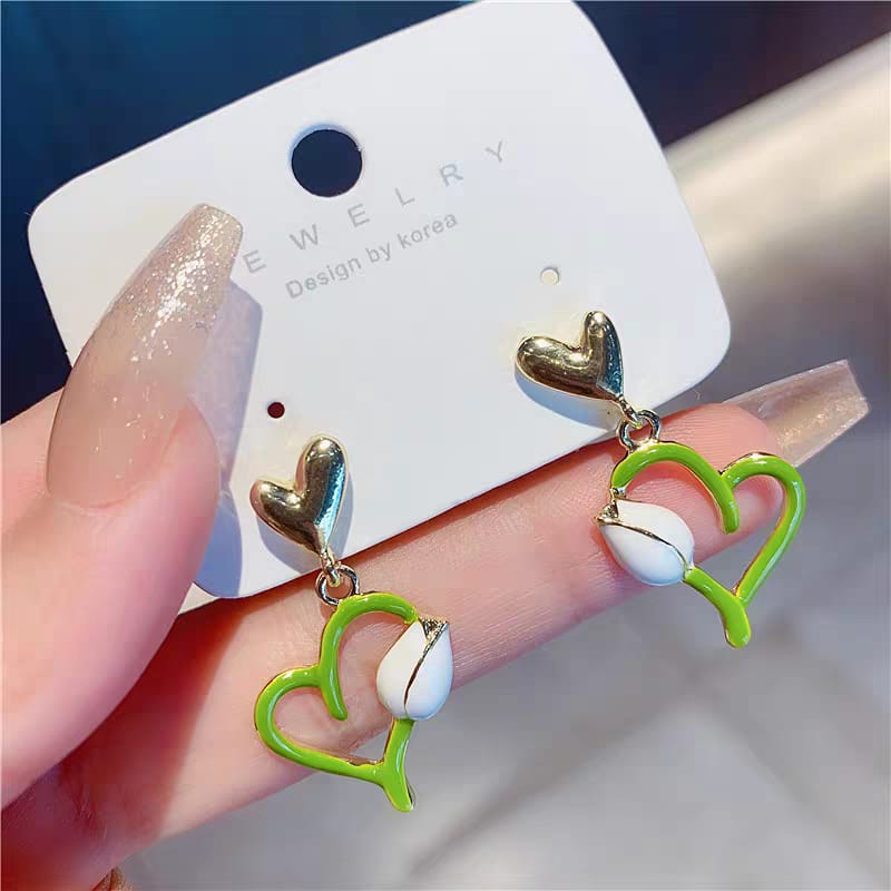 Korean Style Bow Pearl Earrings