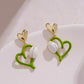 Korean Style Bow Pearl Earrings