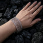 New Fancy Silver & Golden Steel Bangle Set