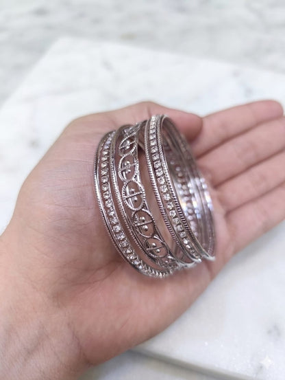 Luxury Gold-Plated Crystal Bangle Set for Women | Premium Fashion Bangles