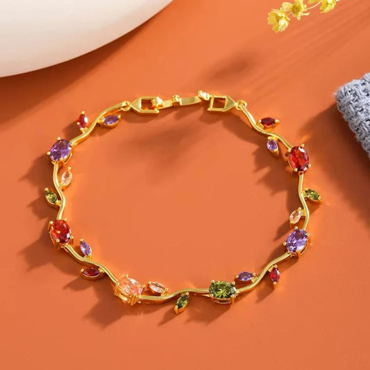 Korean Style White Flower Tulip Heart Bracelet